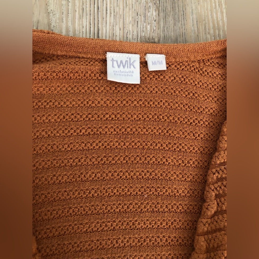 Burnt Orange/Rust Colour Cardigan - Picture 3 of 3